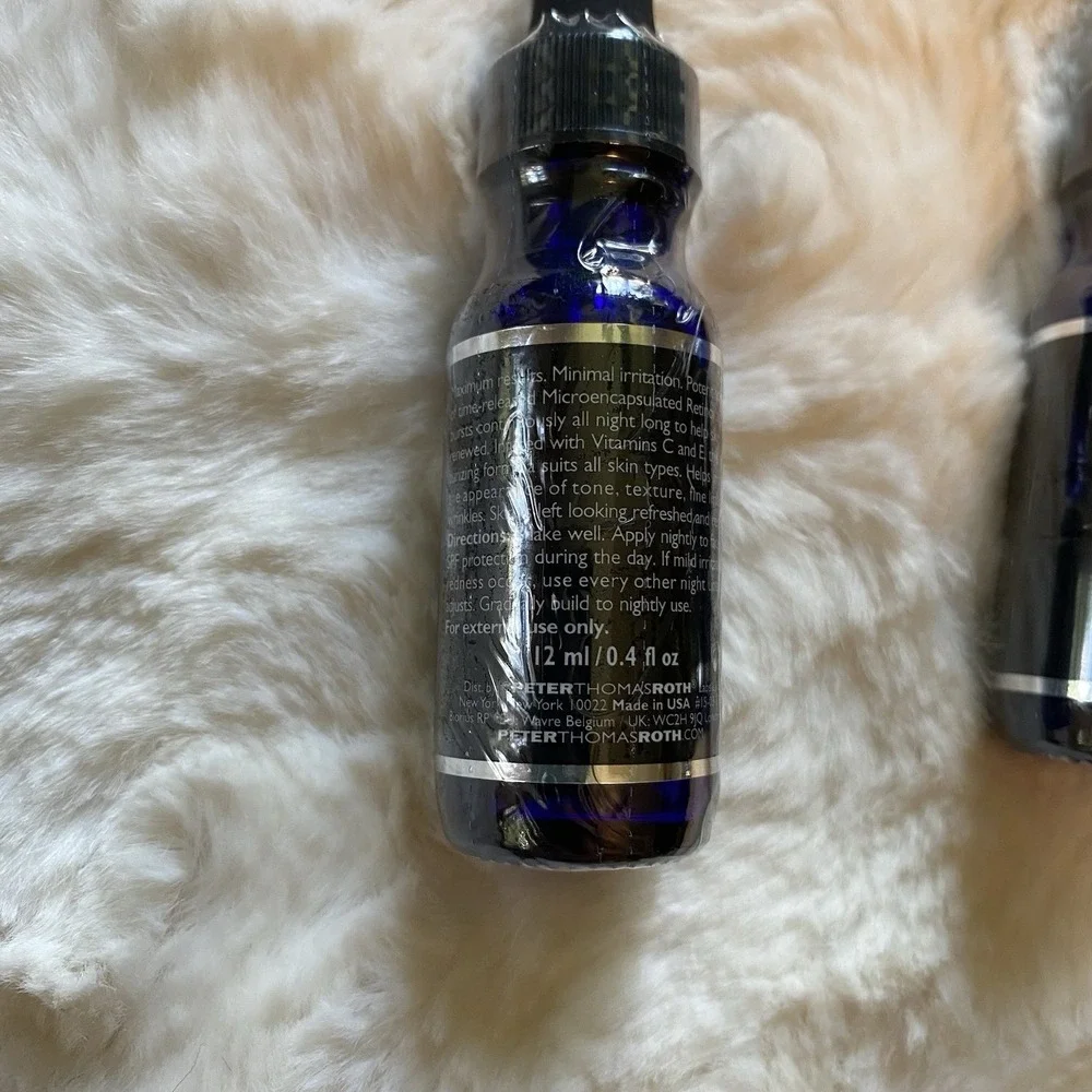 Peter Thomas Roth Retinol Fusion PM Night Serum 0.4 oz Travel Size LOT OF 2 NEW